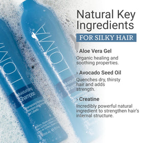 Loma bottle in hand showing 12 ounce scale and travel-friendly size benefit
