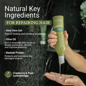 Loma texture foam detail illustrating gentle lather that moisturizes hair