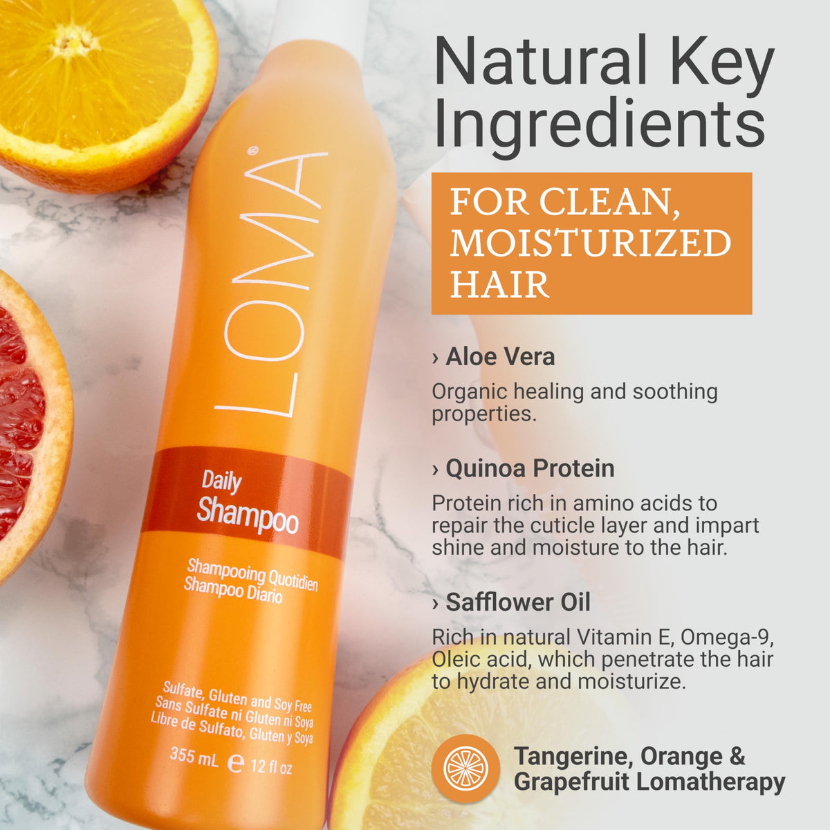 loma texture product pour illustrating lightweight consistency and shine