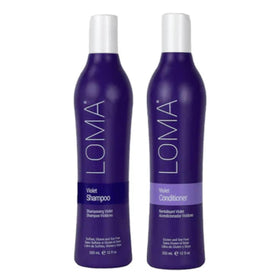 Loma violet duo front packaging showing both 12 fl oz bottles and benefits