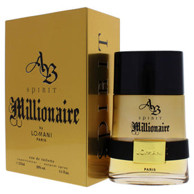 Lomani bottle on a dresser in evening setting suggesting warm, wearable fragrance