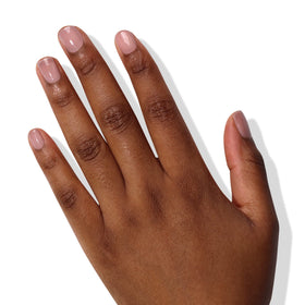 LONDONTOWN application demo on natural nails showing sheer coverage