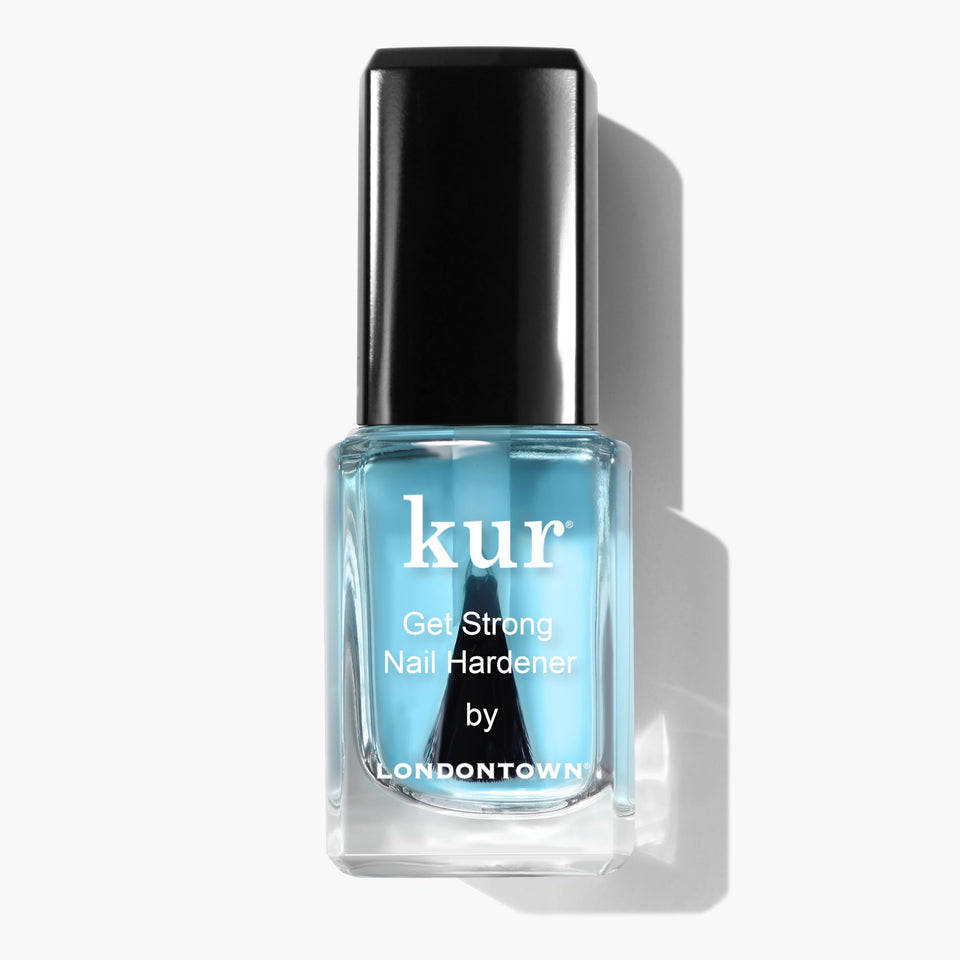LONDONTOWN bottle front view showing packaging and protective nail treatment benefits