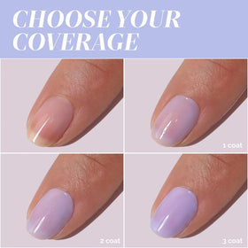 Close-up of lacquered nail gloss highlighting LONDONTOWN reflective, chip-resistant surface