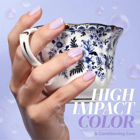 Swatch of Cloud Nine on hand showcasing LONDONTOWN color payoff and high-impact finish