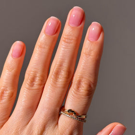 LONDONTOWN lifestyle photo of manicured hands illustrating natural polished look