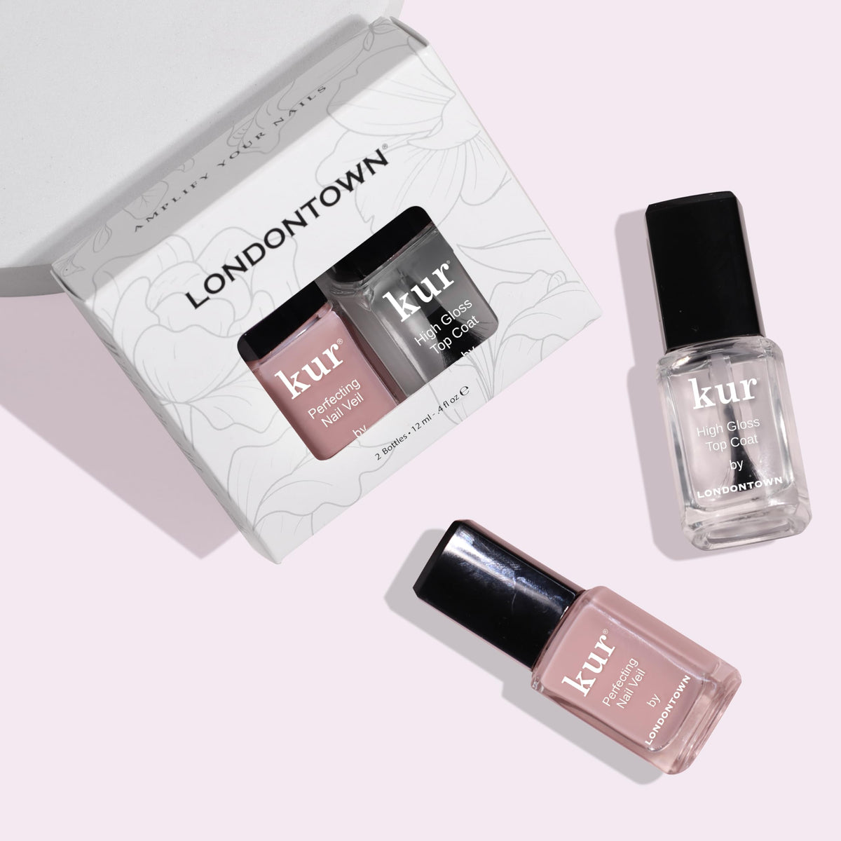 LONDONTOWN Dusty Rose Nail Veil close-up texture showing healthy finish