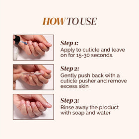 LONDONTOWN liquid applied to nail bed showing quick softening benefit