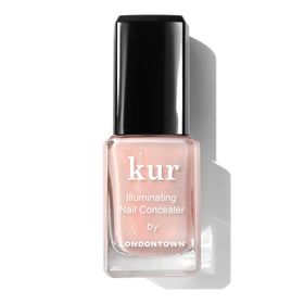 LONDONTOWN front bottle showing bubblegum pink polish and glow benefit