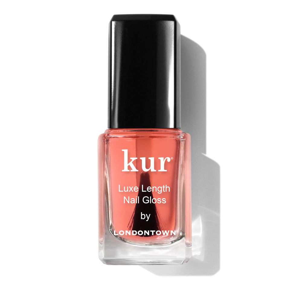 LONDONTOWN front packaging showing sleek bottle and glossy finish benefit