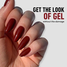 LONDONTOWN before and after nails showing longer-lasting polish benefit