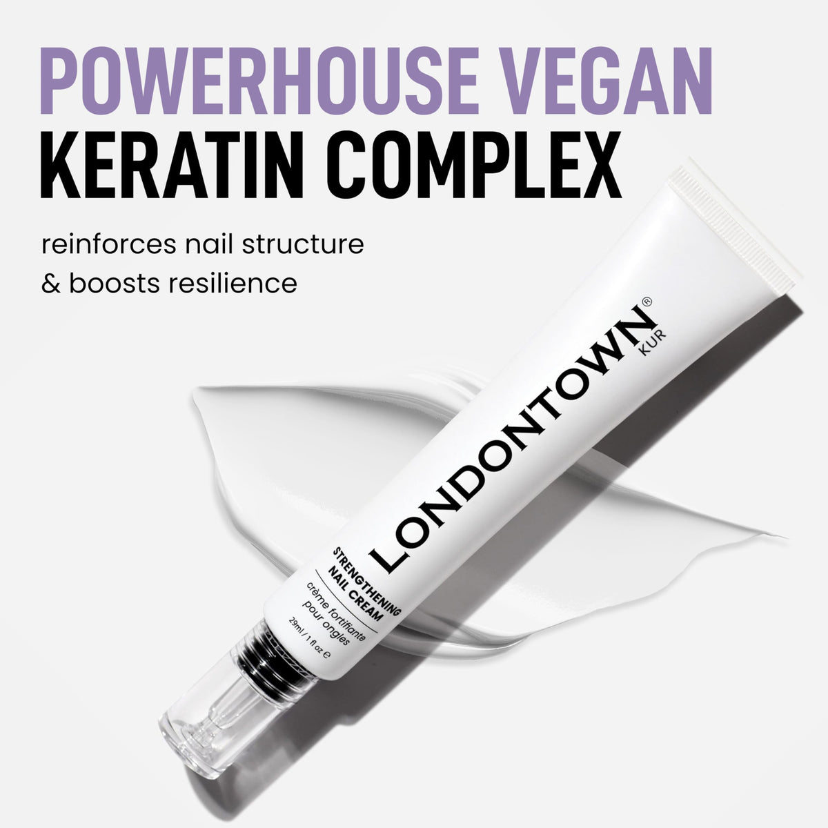 LONDONTOWN ingredient display with Panthenol, highlighting nourishment and protection