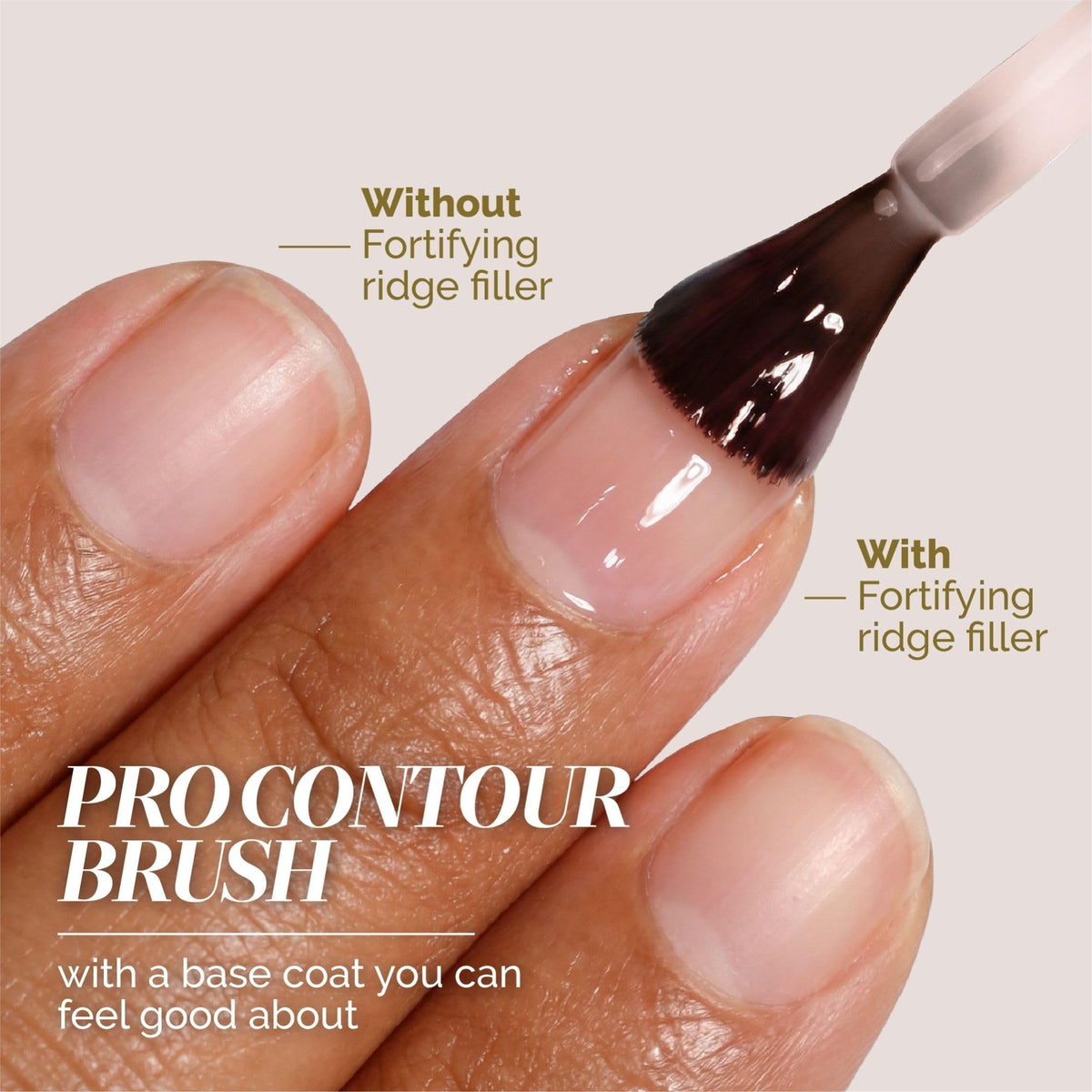 LONDONTOWN applied on nail swatch for instant ridge smoothing