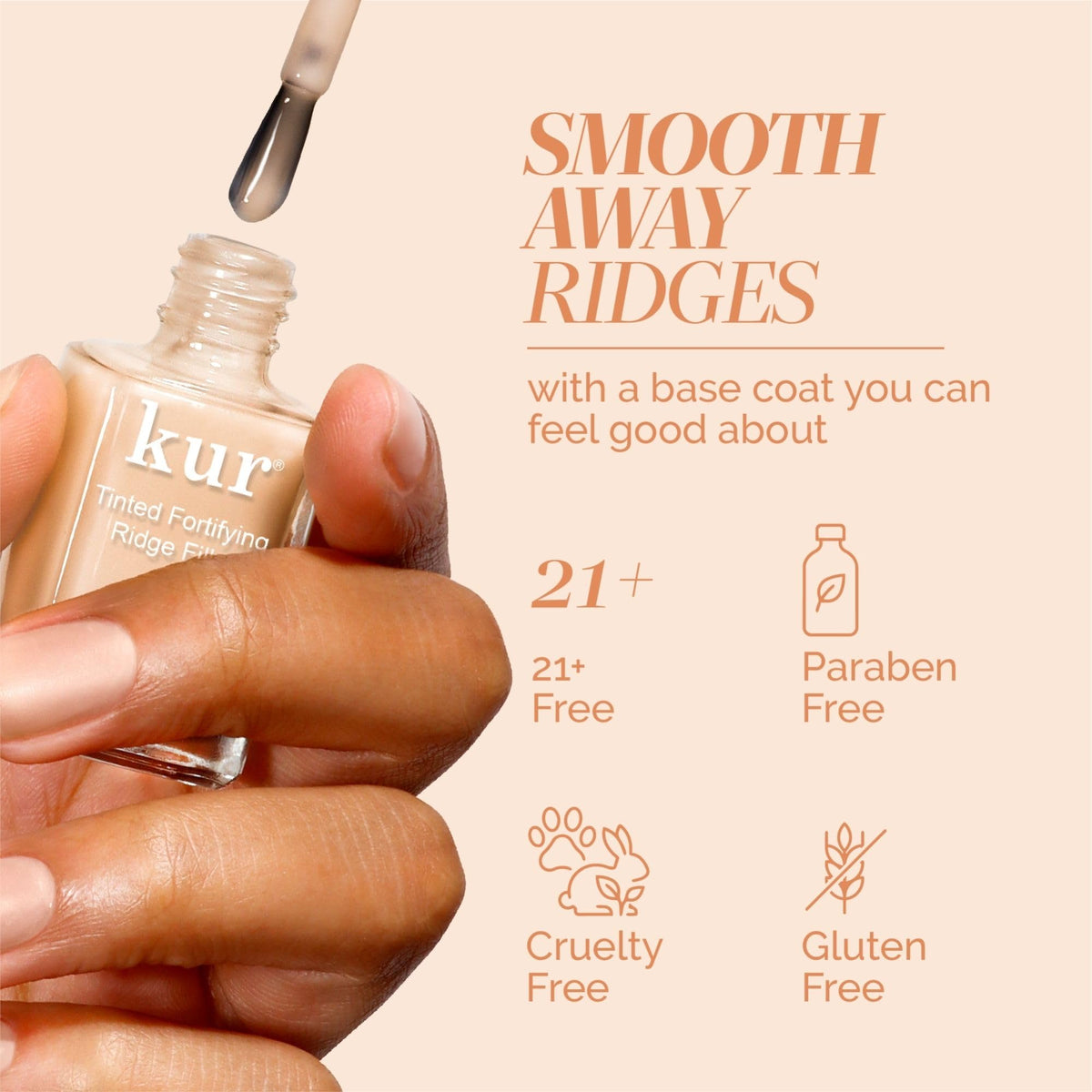 LONDONTOWN pro-contour brush applying smooth self-leveling formula evenly