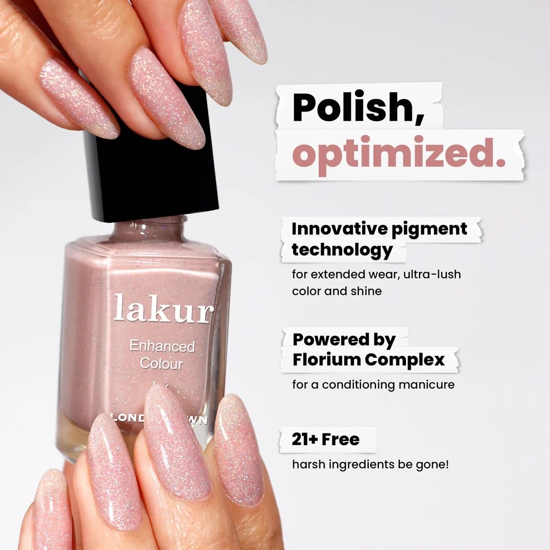 LONDONTOWN manicure on a coffee table lifestyle scene showing everyday elegance