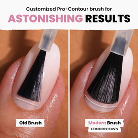 LONDONTOWN manicure scene on table showing long-lasting, chip-resistant wear