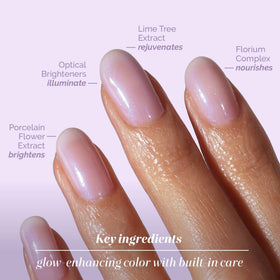 LONDONTOWN before and after nails showing brightened natural nails