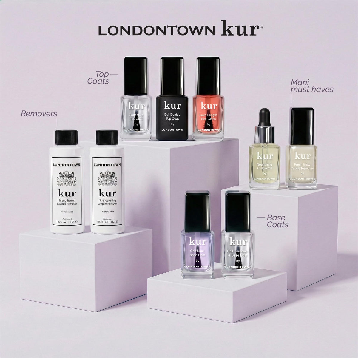 LONDONTOWN on a bathroom vanity lifestyle shot demonstrating daily nail care