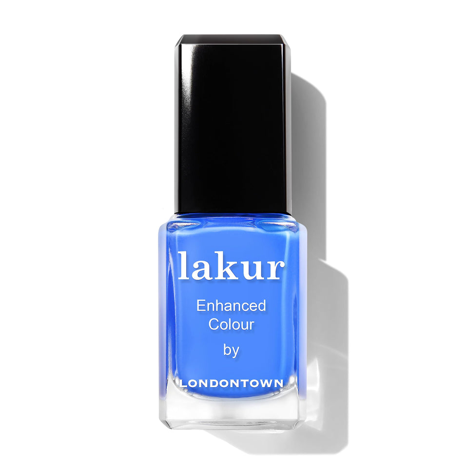 LONDONTOWN front bottle showing Poolside Dream blue and glossy finish