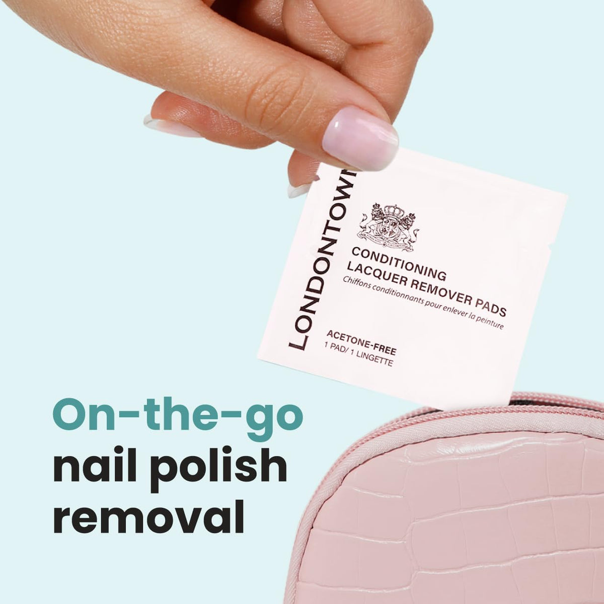 LONDONTOWN close-up of ultra-plush pad texture demonstrating gentle polish lift