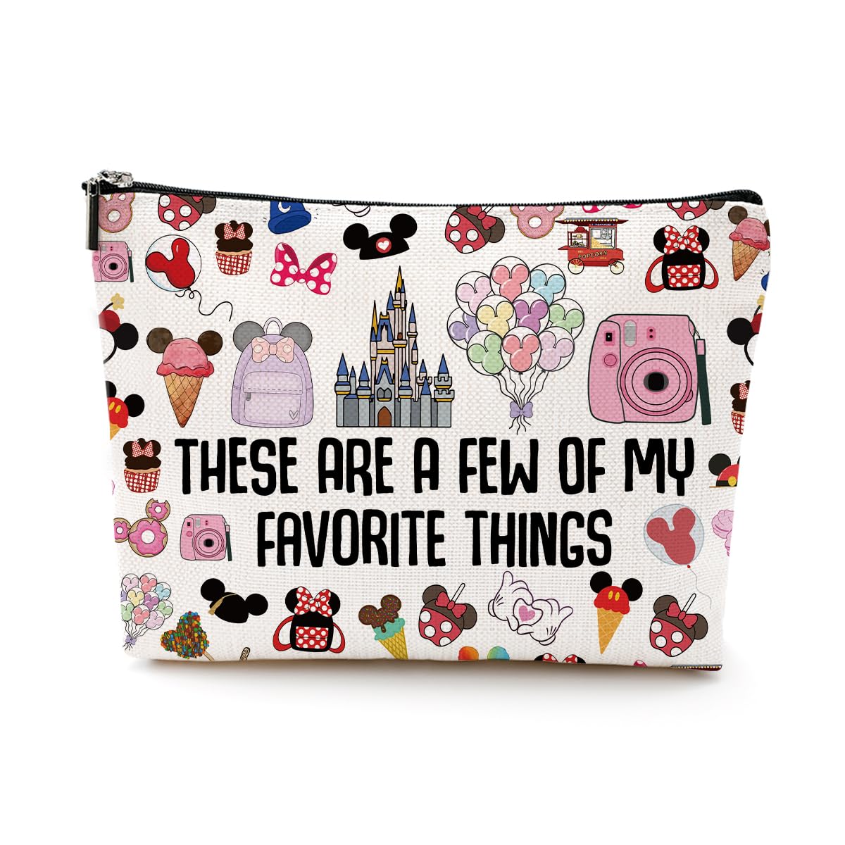 LONGXIN front view showing mouse ice cream design and colorful print, playful travel style