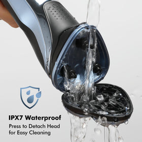 LONKEEN wet shave shower demonstration showing IPX7 waterproof confidence
