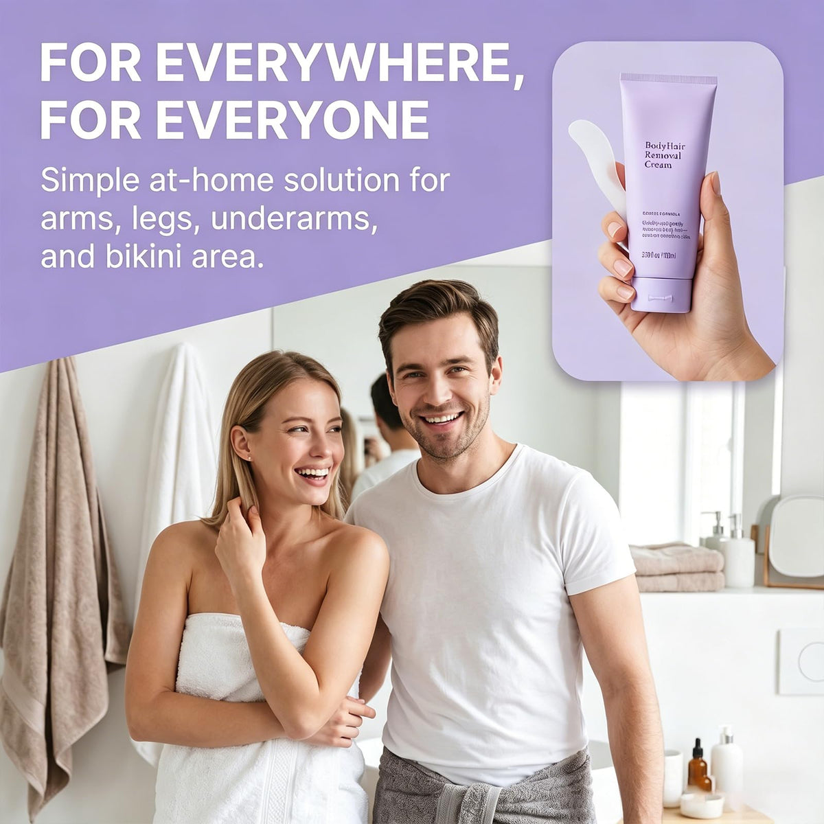 Loobexery cream on bathroom vanity, suggests convenient at-home routine