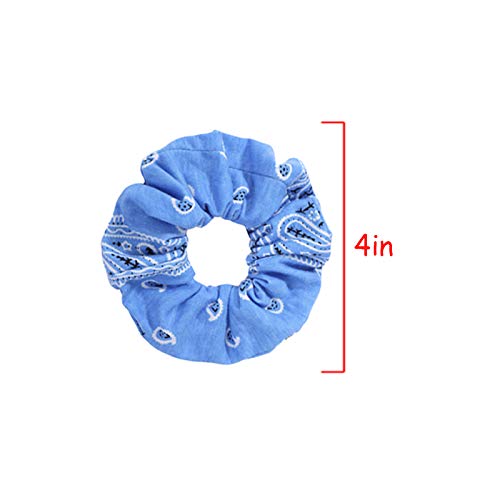 LOOKSEVEN scrunchie beside a ruler to show 4-inch diameter size