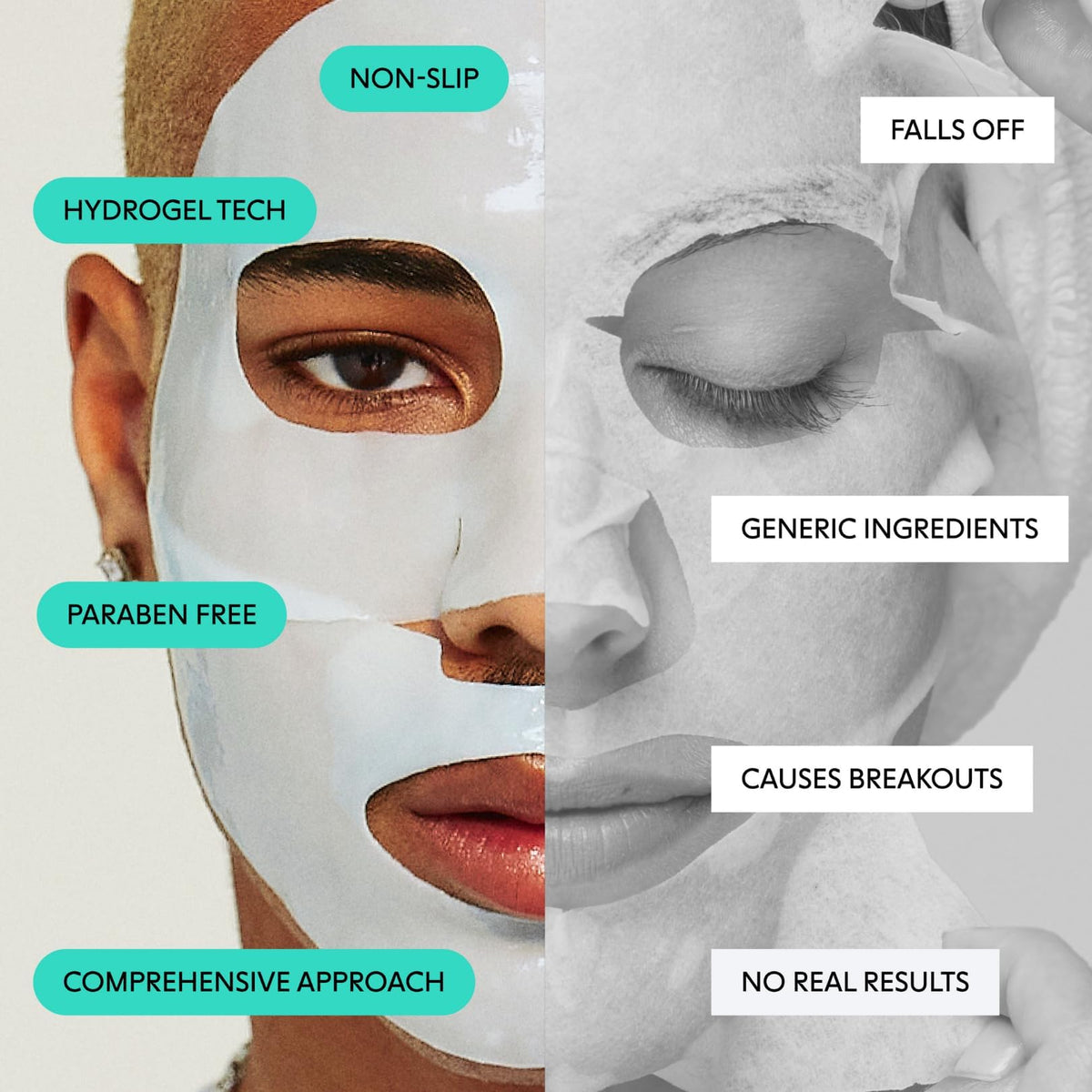 LOOPS mask on hand size comparison illustrating coverage and travel convenience