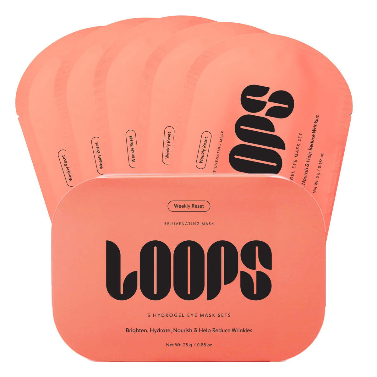 LOOPS front packaging showing 5-pack kit and benefits