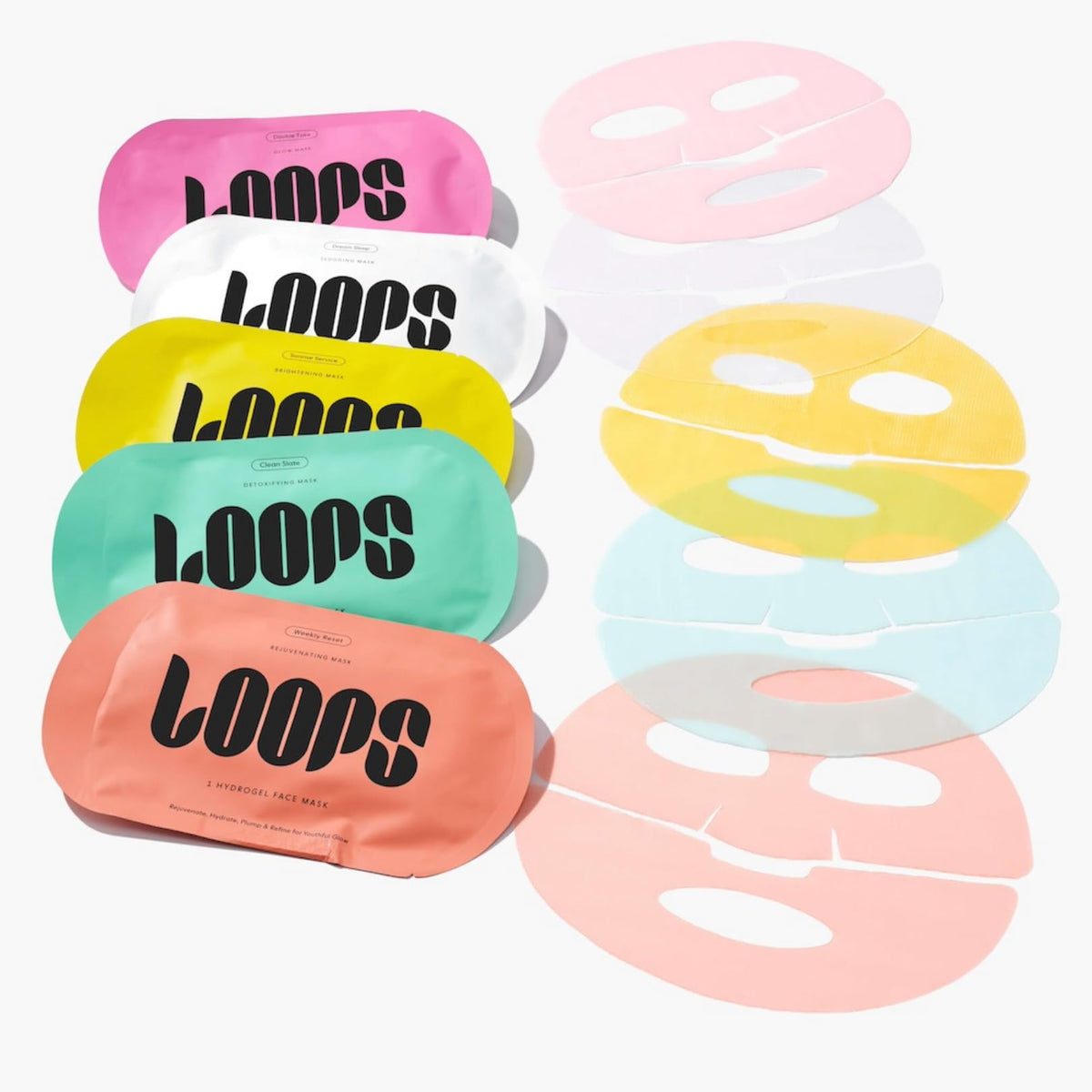 LOOPS hydrating mask serum droplet highlighting intense moisturization benefits