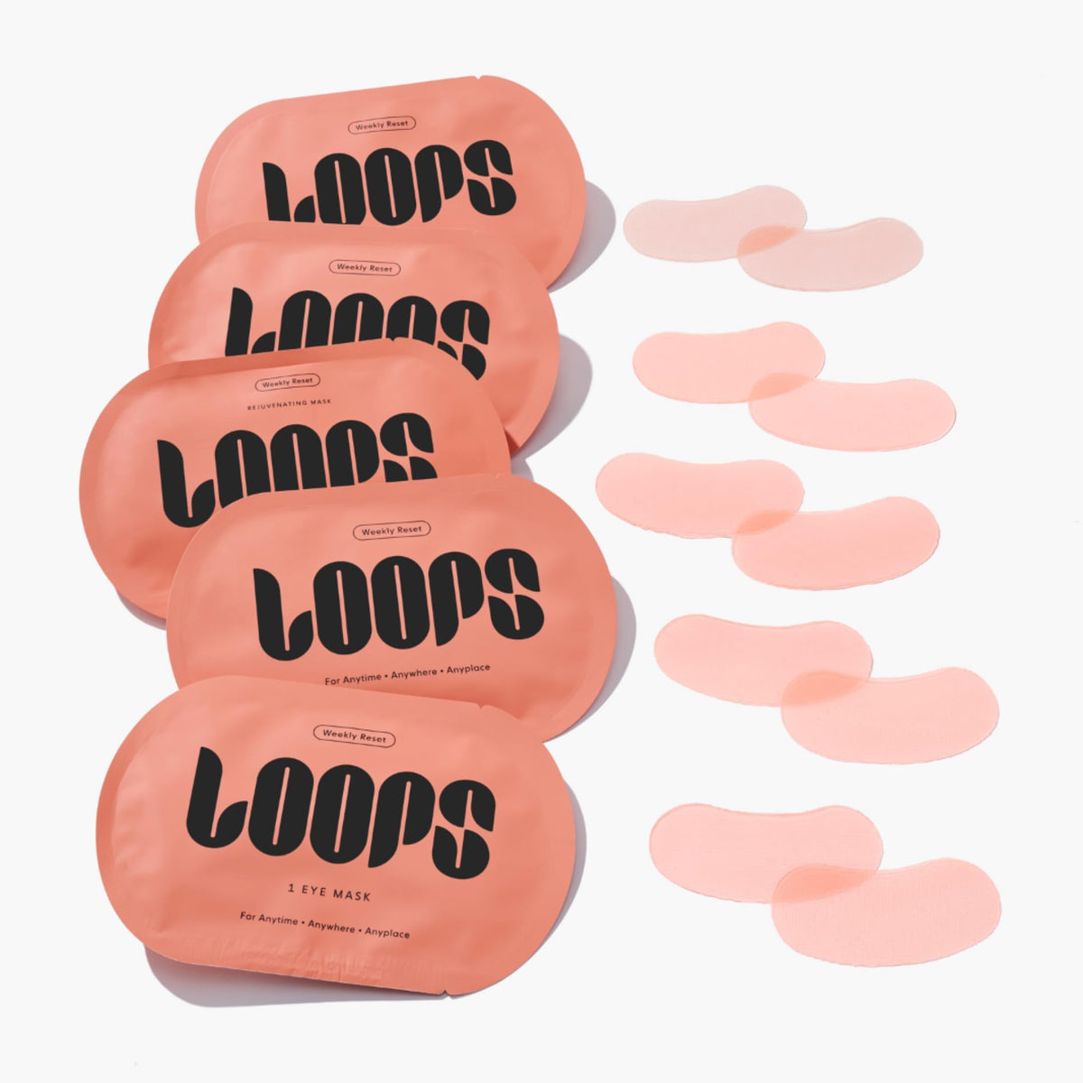 LOOPS hydrogel texture close-up highlighting clingy serum delivery