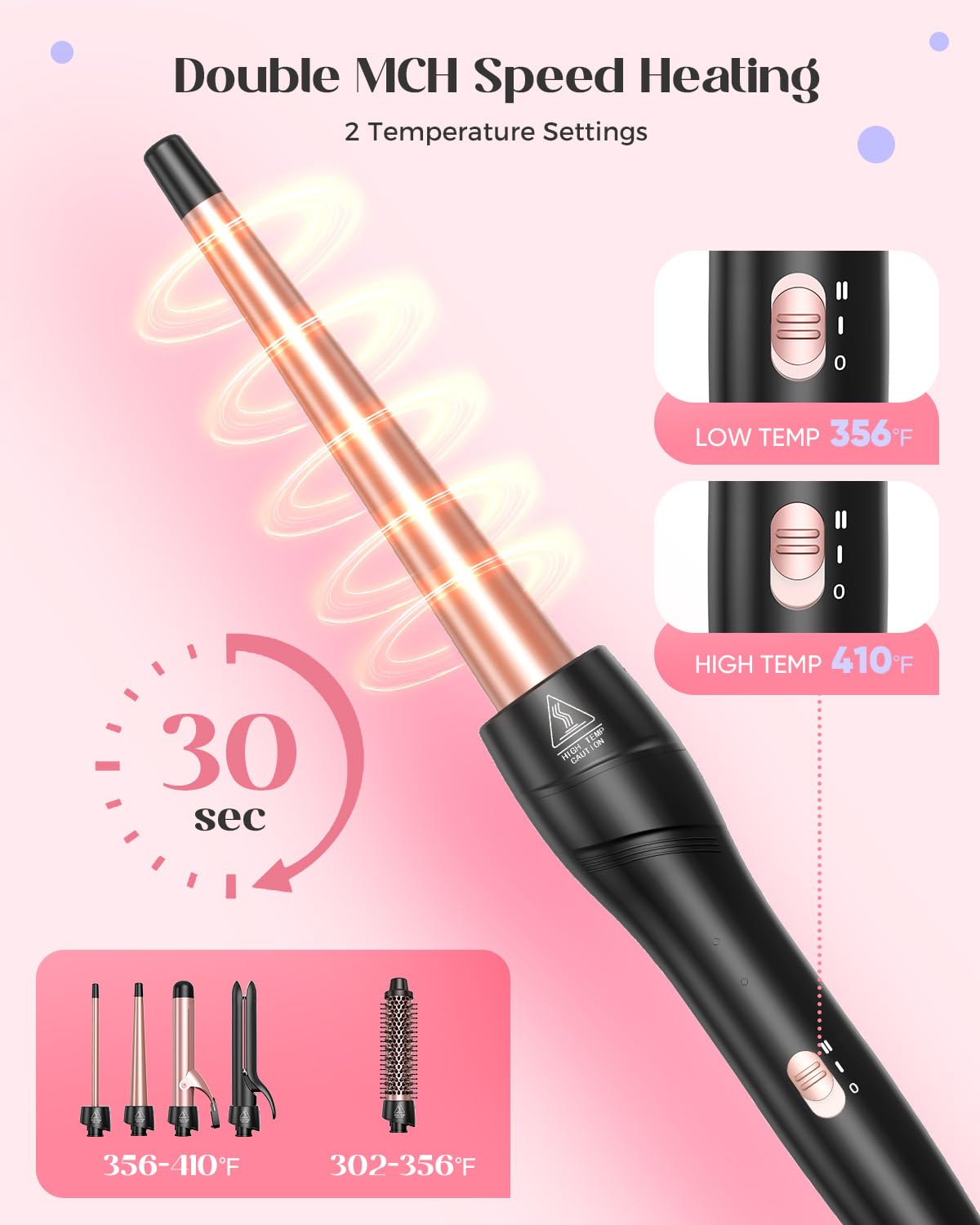 Lopeie thermal brush detail highlighting bristles and round barrel for volume