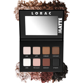 LORAC detailed shot of shade names label for easy shade selection and reference
