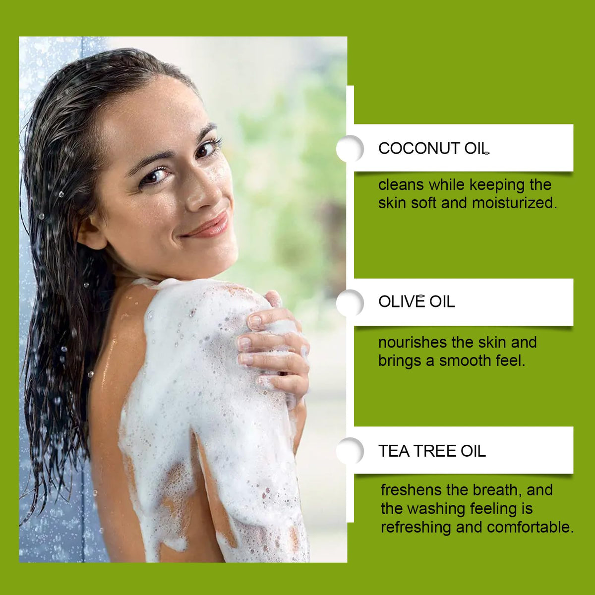 Loravey soap used on feet showing odor control and refreshed feel