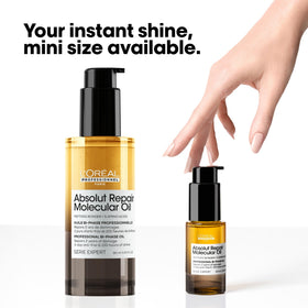 L'Oréal hair after application with high shine and smooth finish benefit