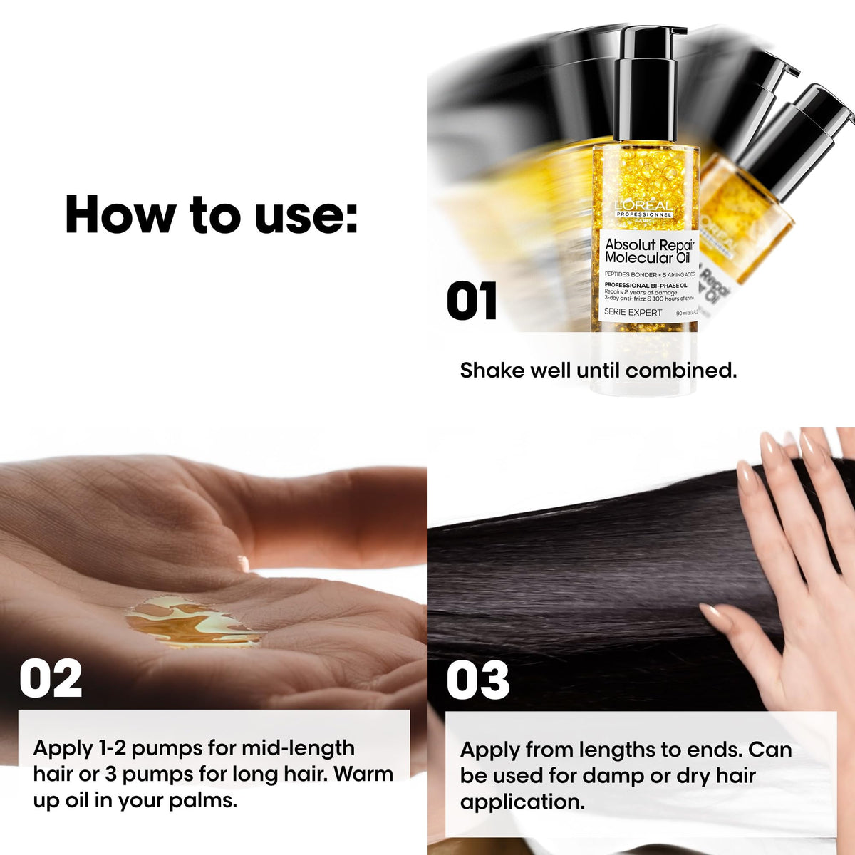 L'Oréal label close-up highlighting product claims and ingredient clarity benefit
