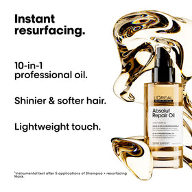 L'Oréal Professionnel Paris pump close-up illustrating easy controlled dispensing benefit