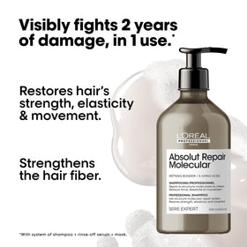 L'Oréal Professionnel pump and cap detail showing easy dispensing