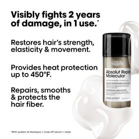 L'Oréal Professionnel Paris pump dispensed cream texture for lightweight absorption