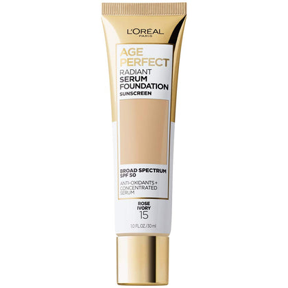 L'Oreal Paris front packaging showing Rose Ivory shade and benefits