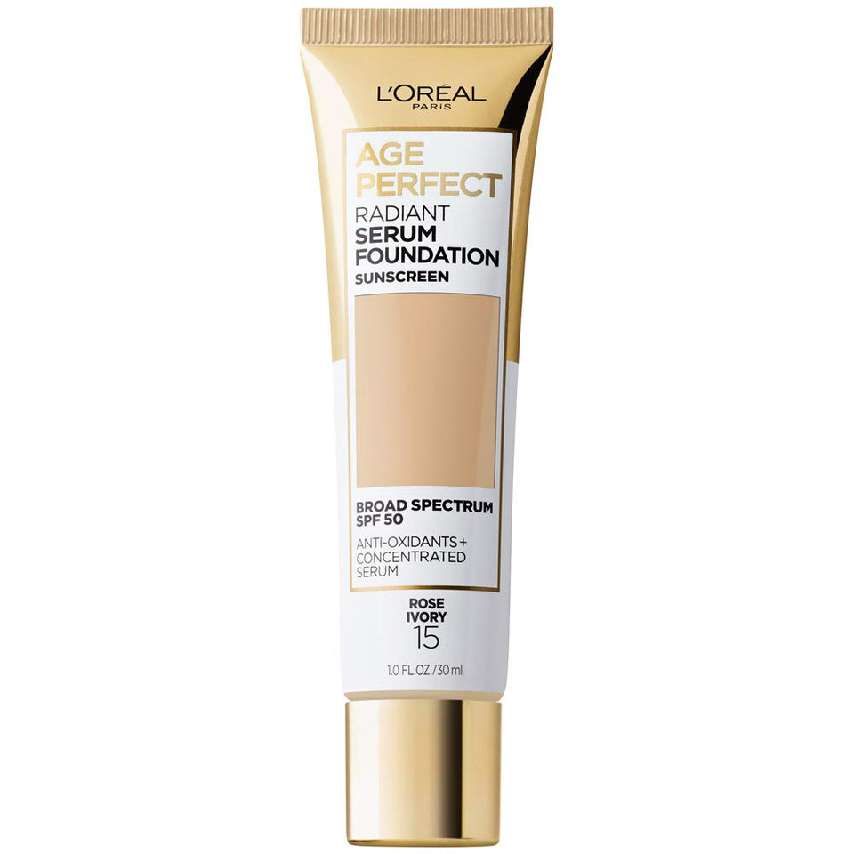 L'Oreal Paris front packaging showing Rose Ivory shade and benefits
