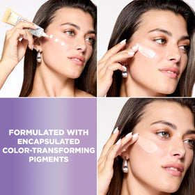 L'Oréal Paris before and after comparison showing reduced redness and even tone