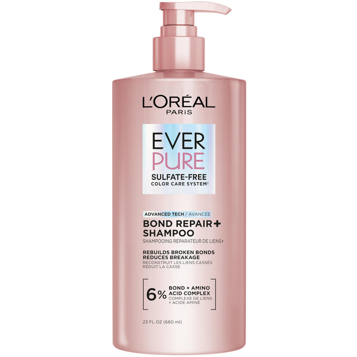 L'Oreal Paris bottle front view showing product benefits and brand