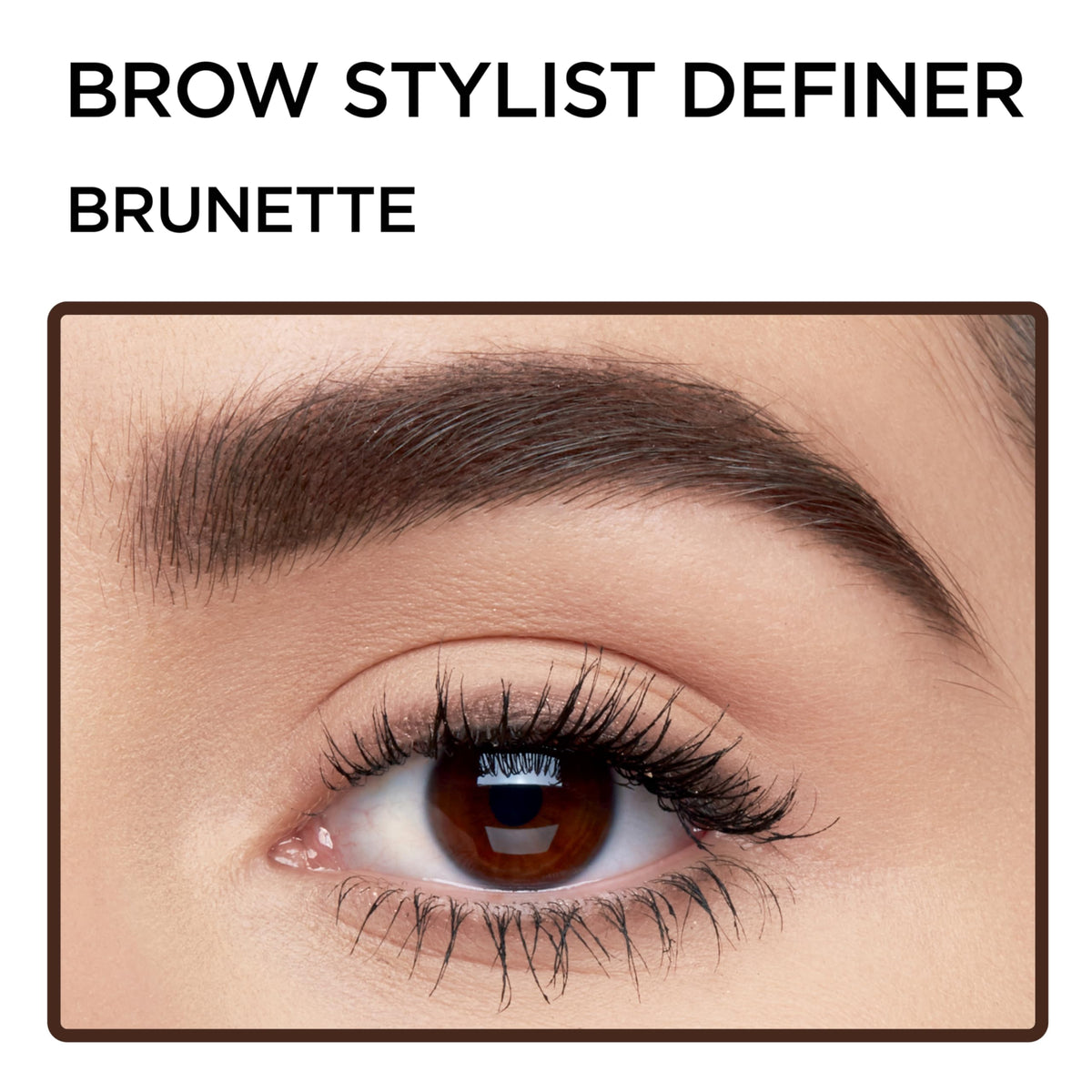 L'Oreal Paris brunette shade swatch on skin showing buildable pigmentation