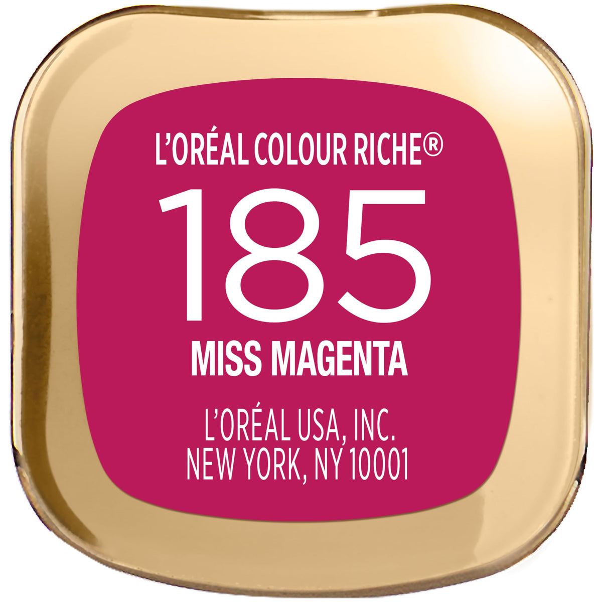 L'Oreal Paris lipstick in a styled makeup scene showing Miss Magenta for day-to-night looks