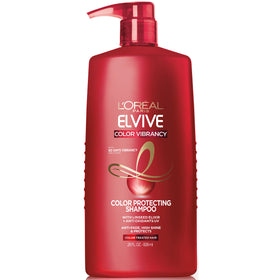 L'Oreal Paris front packaging showing 28 oz bottle and branding, highlights value