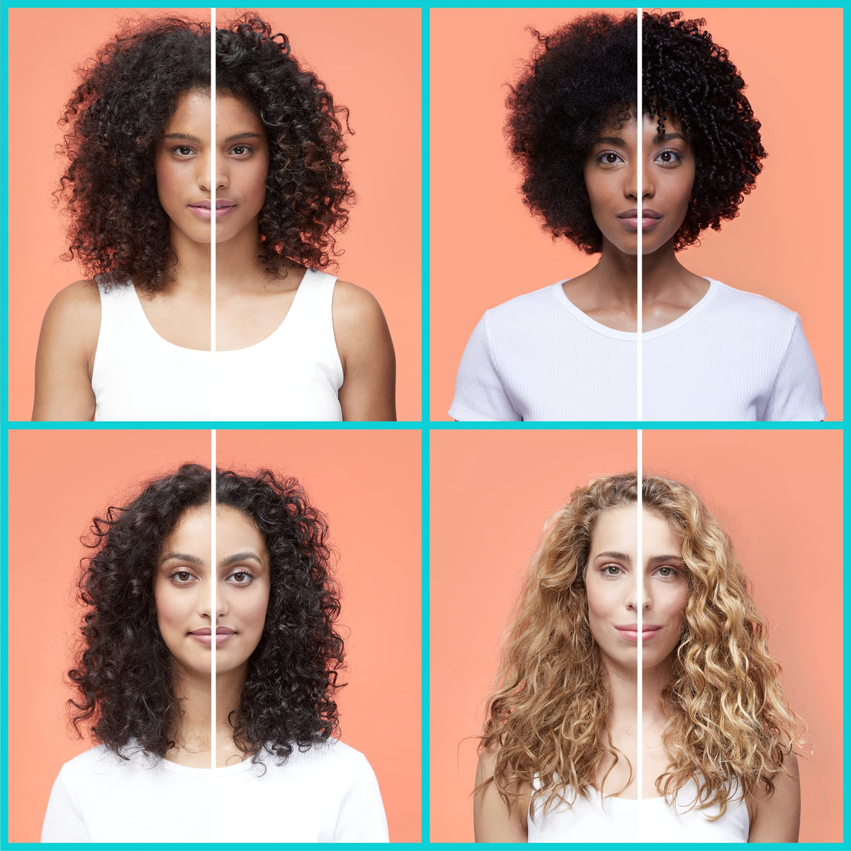 L'Oreal Paris applying leave-in to damp curls demonstrating definition benefit
