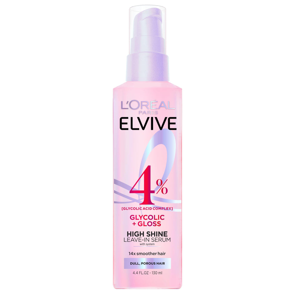 L'Oreal Paris front packaging of Glycolic + Gloss serum showing bottle and branding for quick identification