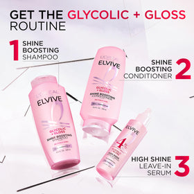 L'Oreal Paris close-up of product label and key ingredients highlighting Glycolic Acid Complex